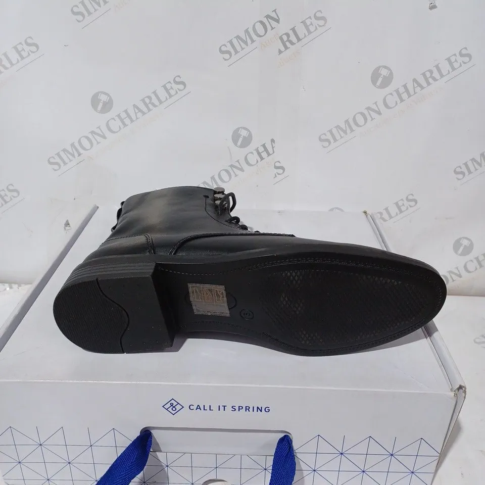 BOXED CALL IT SPRING ALDO ARLETA BOOT IN BLACK - UK 7