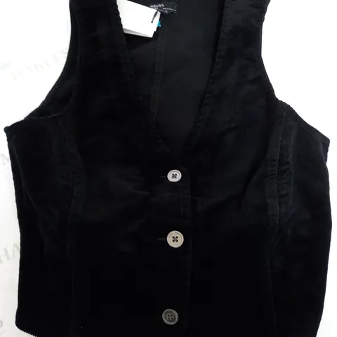 NOBODYS CHILD CAMDEN WAISTCOAT IN BLACK - UK 10
