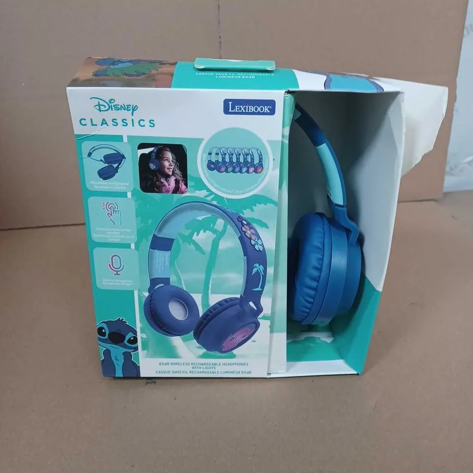 DISNEY STITCH 3D RECHARGEABLE HEADPHONES WITH LIGHTS RRP £29.99