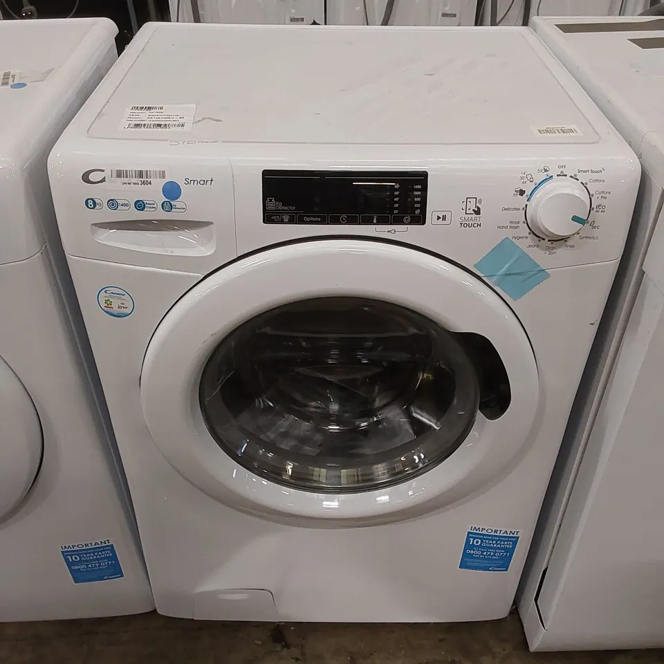 CANDY 8KG SMART TOUCH WASHING MACHINE IN WHITE, MODEL: CS148TW4/1-80