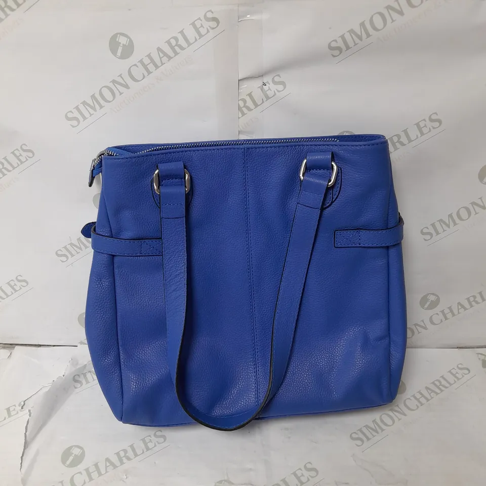BRENDA EDWARDS LEATHER HANDBAG IN COBALT BLUE 