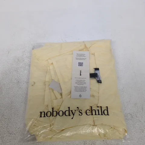 NOBODY'S CHILD CORA MIDI DRESS – PLAIN SOFT YELLOW, UK 10