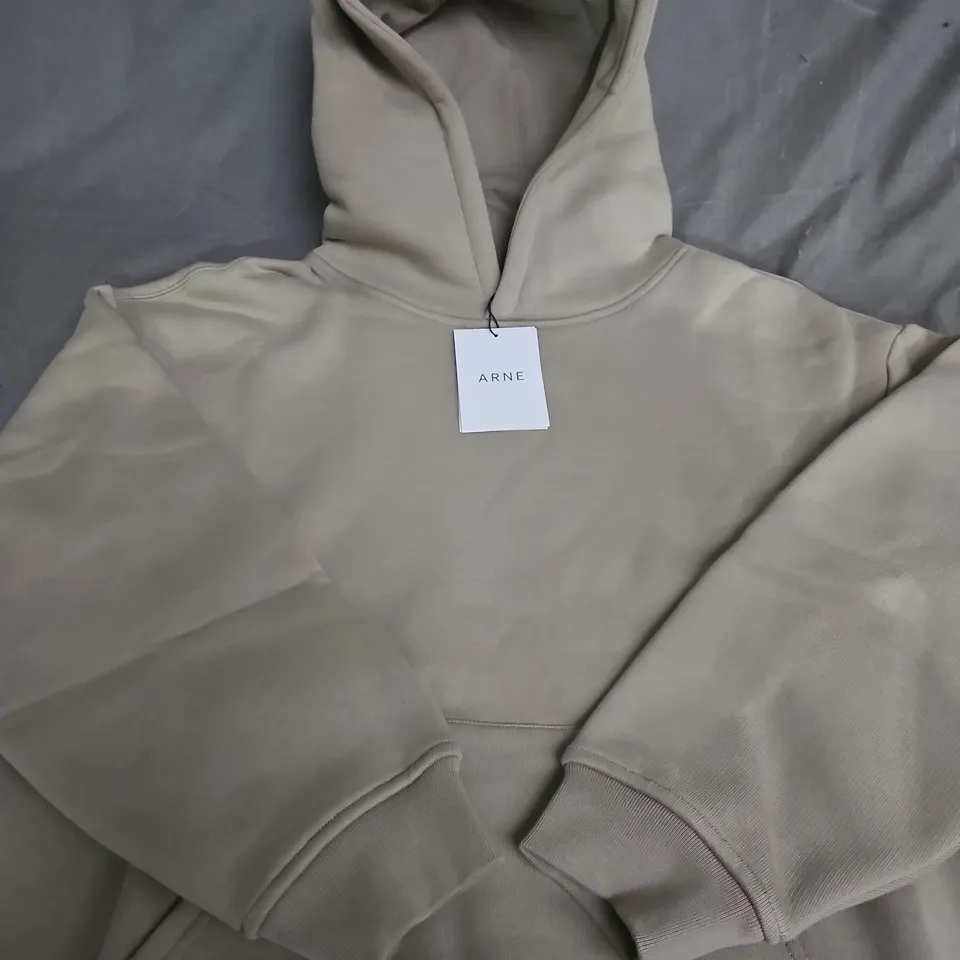 ARNE WOMEN'S RELAXED HOODIE – STONE – UK 10 (M)