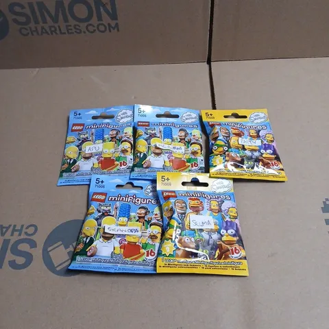 5 X ASSORTED LEGO THE SIMPSONS MINI FIGURES