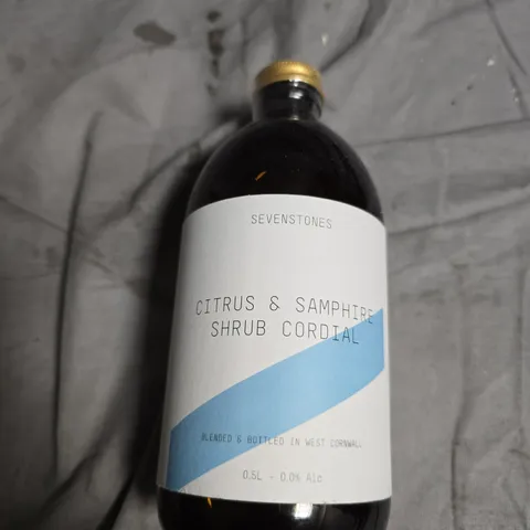 SEVENSTONES CITRUS & SAMPHIRE SHRUB CORDIAL, 500 ML, NON-ALCOHOLIC