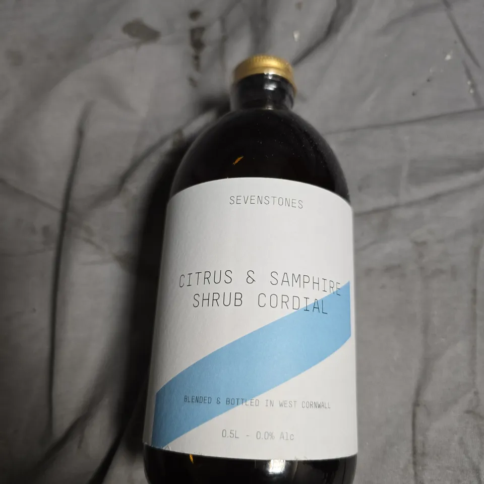 SEVENSTONES CITRUS & SAMPHIRE SHRUB CORDIAL, 500 ML, NON-ALCOHOLIC