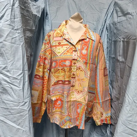 NEVER FULLY DRESSED MARLEY SHIRT IN DOLCE VITA PRINT – UK 12, MULTI (WOMEN'S SHIRT)