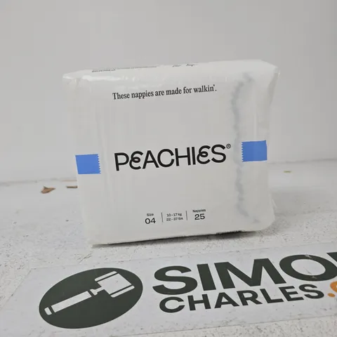 PEACHIES NAPPIES SIZE 04 – 25 NAPPIES (10–17 KG)