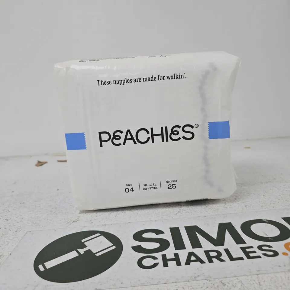 PEACHIES NAPPIES SIZE 04 – 25 NAPPIES (10–17 KG)