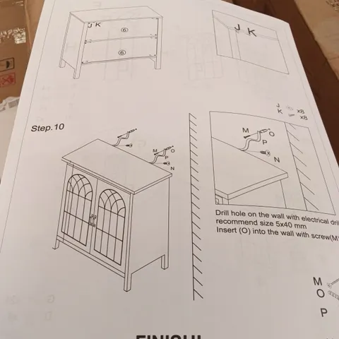 BOXED CHURCH WINDOW CABINET - DARK GREY (1 BOX)