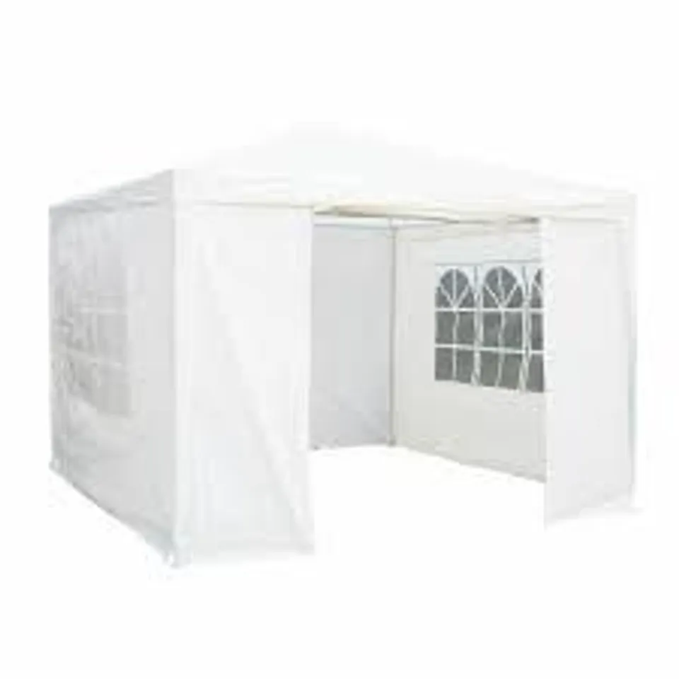 BOXED HORNING WHITE 3X3M STEEL PARTY TENT (1 BOX) RRP £55.99