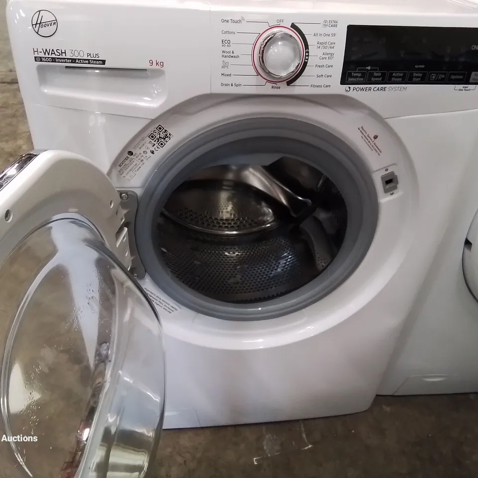 HOOVER H-WASH 300 H3WS495TACE FREE STANDING WASHING MACHINE, WIFI CONNECTED, 9KG, 1400 RPM, WHITE WITH CHROME DOOR