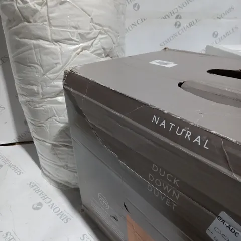 BOXED NATURAL DUCK DOWN FEATHER DOUBLE DUVET 