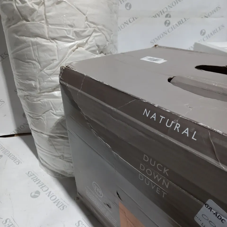 BOXED NATURAL DUCK DOWN FEATHER DOUBLE DUVET 