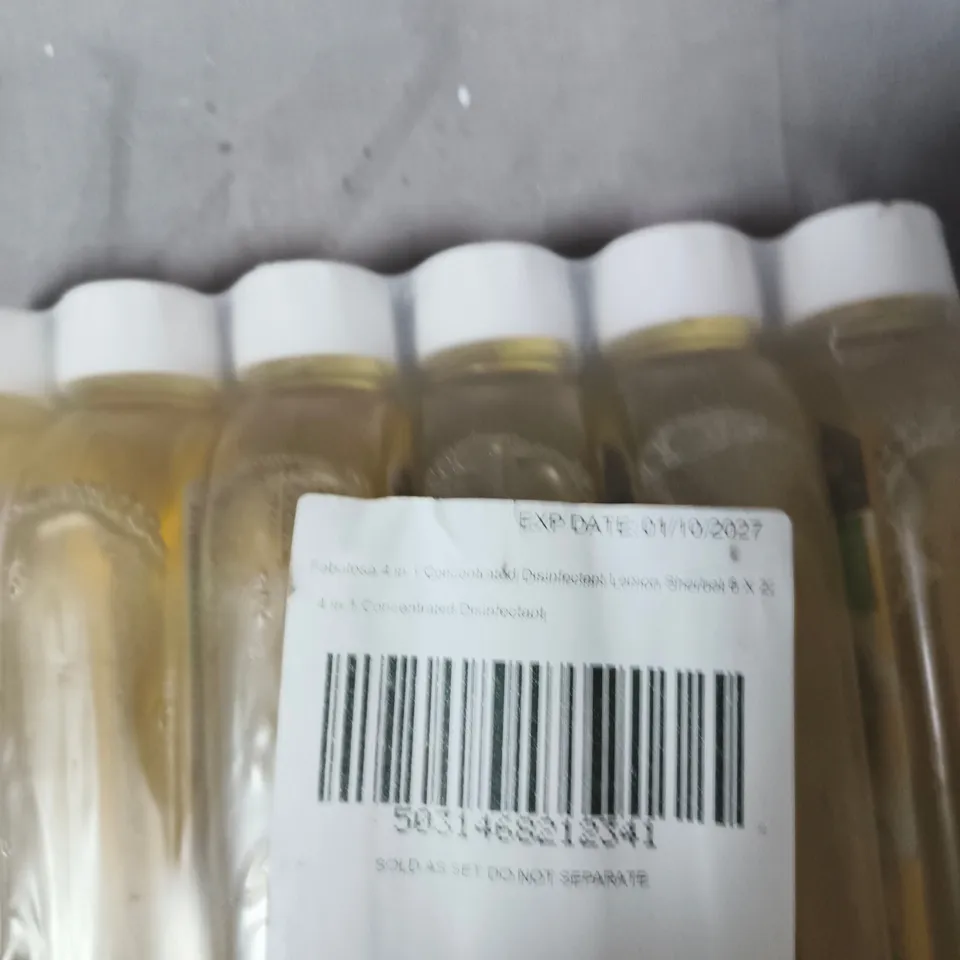 6 X FABULOUS 4 IN 1 CONCENTRATED DISINFECTANT LEMON SHERBET 