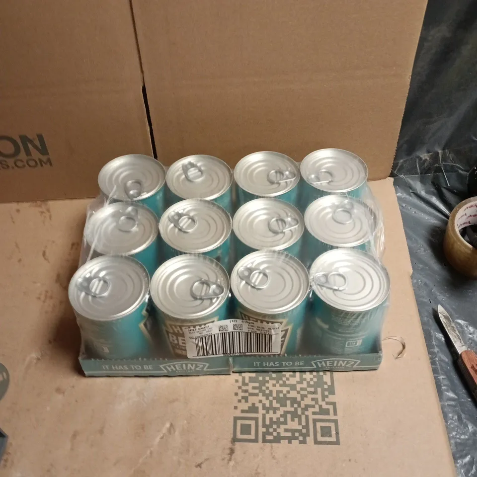 CASE OF 12 TINS OF HEINZ BAKED BEANS IN TOMATO SAUCE 415G