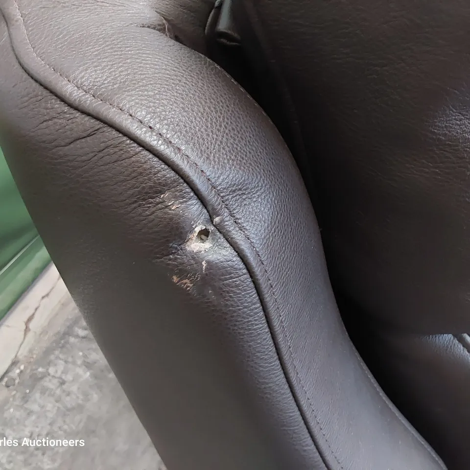 QUALITY BRITISH DESIGNER G PLAN KINGSBURY POWER RECLINING TWO SEATER SOFA CAPRI CHOCOLATE LEATHER 
