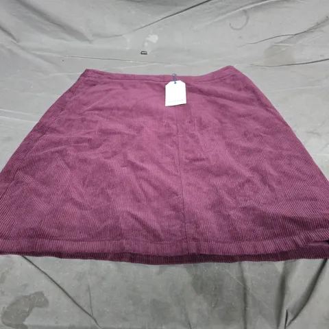 SEASALT CORNWALL WOMEN'S CORDUROY SKIRT – PURPLE, UK 14