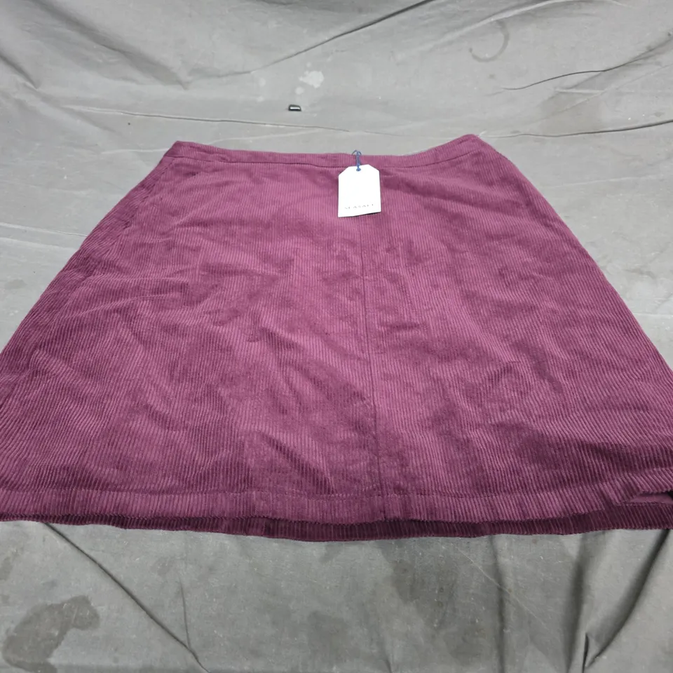SEASALT CORNWALL WOMEN'S CORDUROY SKIRT – PURPLE, UK 14