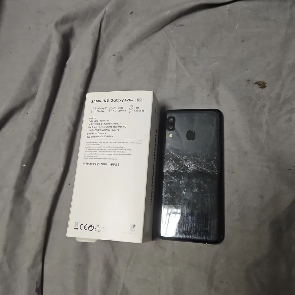 SAMSUNG GALAXY A20E SMARTPHONE – BLACK (BOXED WITH CHARGER)