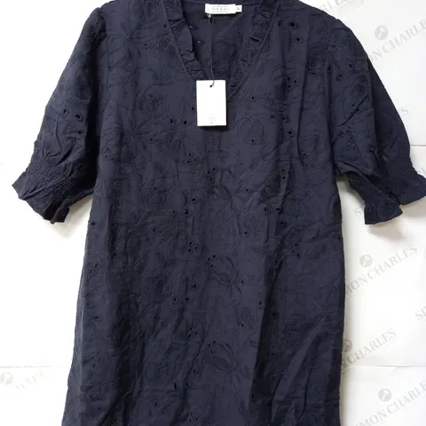 MASAI COPENHAGEN EMBROIDED DRESS IN NAVY SIZE XL