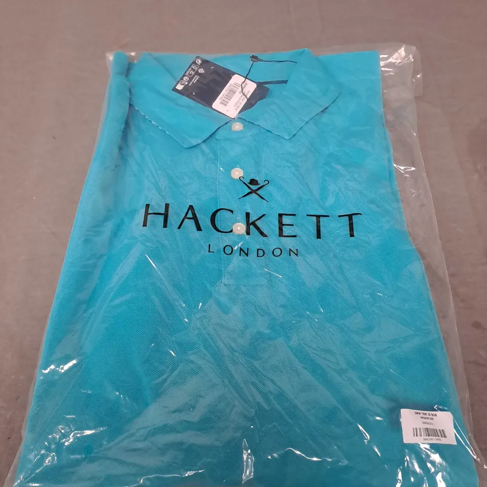 SEALED HACKETT LONDON SWIM TRIM 3D BOX POLO SHIRT - LARGE