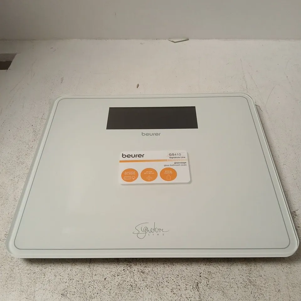BEURER GS410 SIGNATURE LINE GLASS BATHROOM SCALE 