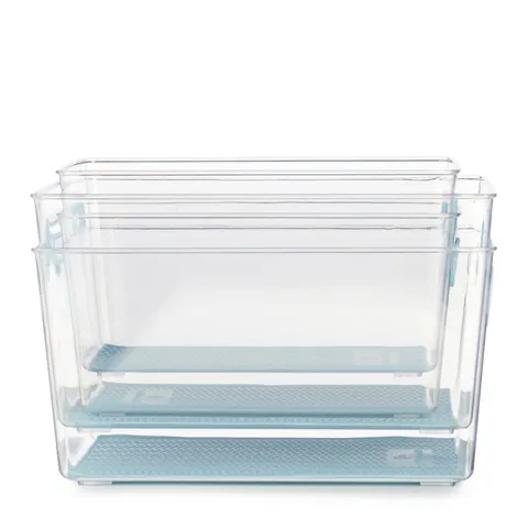 OUTLET COOK'S ESSENTIALS SET OF 4 NESTABLE STORAGE BOXES IN WHITE
