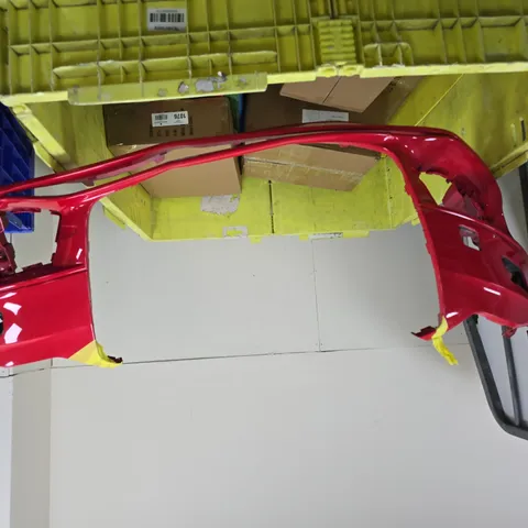 RED CAR FRONT BUMPER COVER – DAMAGED (CODE JU020MC) SUSPECTED AUDI
