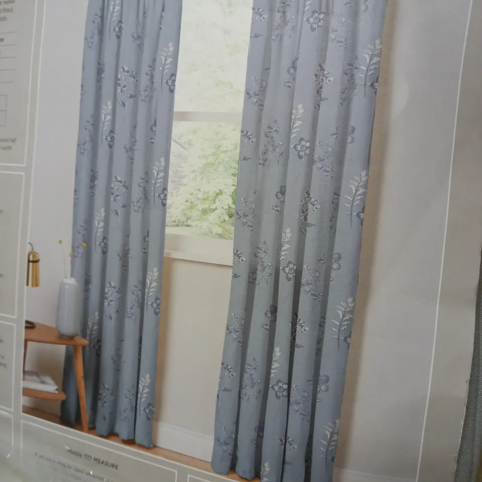 JOHN LEWIS PENCIL PLEAT MABEL ICE BLUE CURTAINS