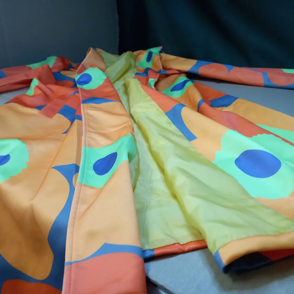 DESIGNER VIBRANT 70'S INSPIRED TRENCH COAT - 5XL