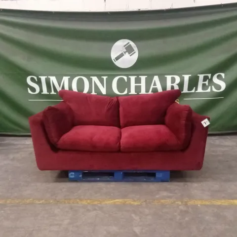 QUALITY DESIGNER SOLACE+CO ORSON SOFA - BURGUNDY VELVET