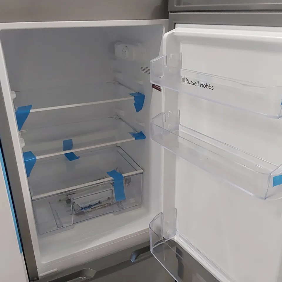 RUSSELL HOBBS LOW FROST SILVER 60/40 FRIDGE FREEZER, 173 TOTAL CAPACITY, FREESTANDING 50CM WIDE 145CM HIGH, FAST FREEZE, ADJUSTABLE THERMOSTAT, RH50FF145S [ENERGY CLASS F] - UNPROCESSED RETURN 
