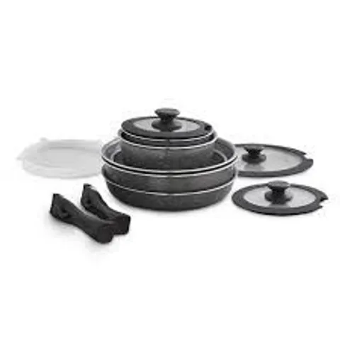 BOXED TOWER 13 PIECE PRECISION NON-STICK COOKWARE SET - BLACK (1 BOX)