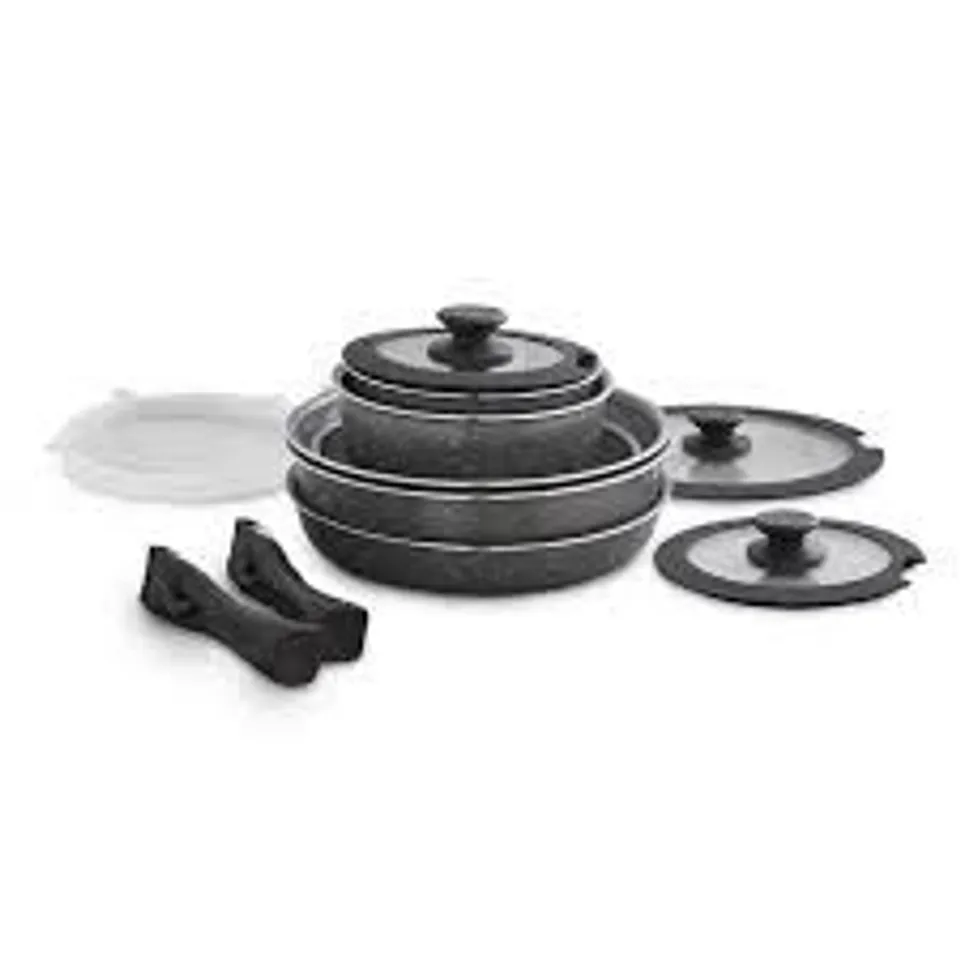 BOXED TOWER 13 PIECE PRECISION NON-STICK COOKWARE SET - BLACK (1 BOX)
