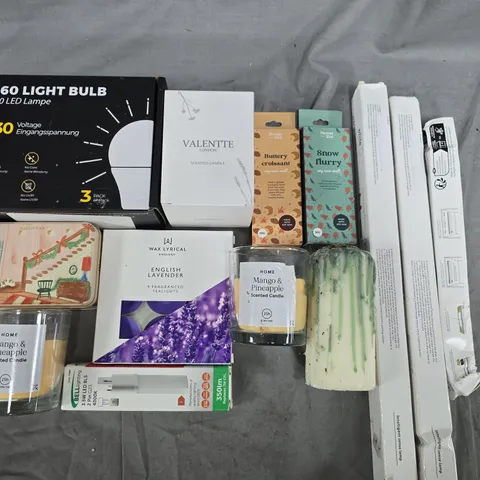 ASSORTED HOME LIGHTING & CANDLES BUNDLE – LED BULBS & SCENTED CANDLES - COLLECTION ONLY