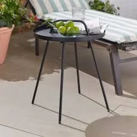 BOXED BLAK METAL TABLE (1 BOX)