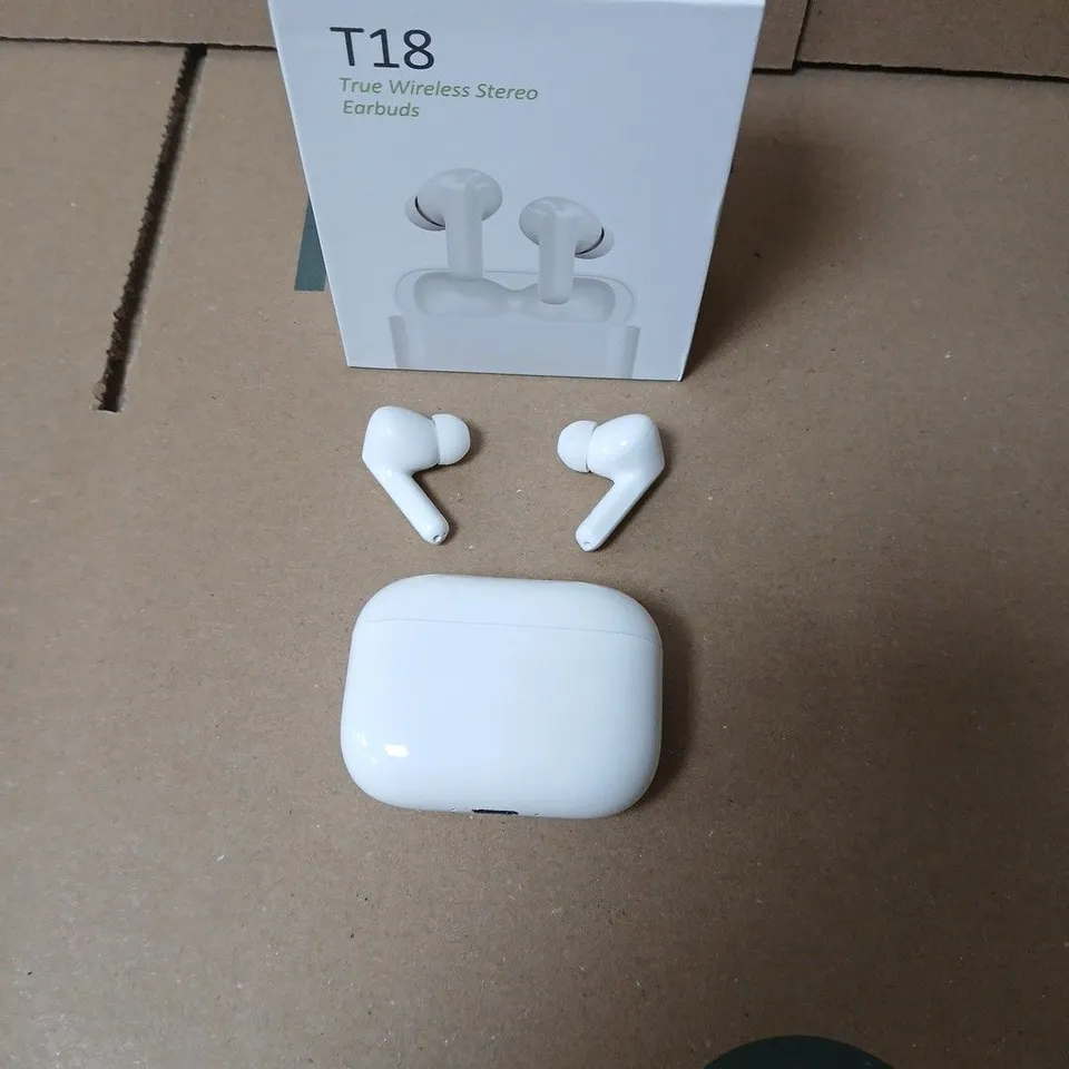 LETSFIT T18 TRUE WIRELESS STEREO EARBUDS WITH CHARGING CASE – BOXED
