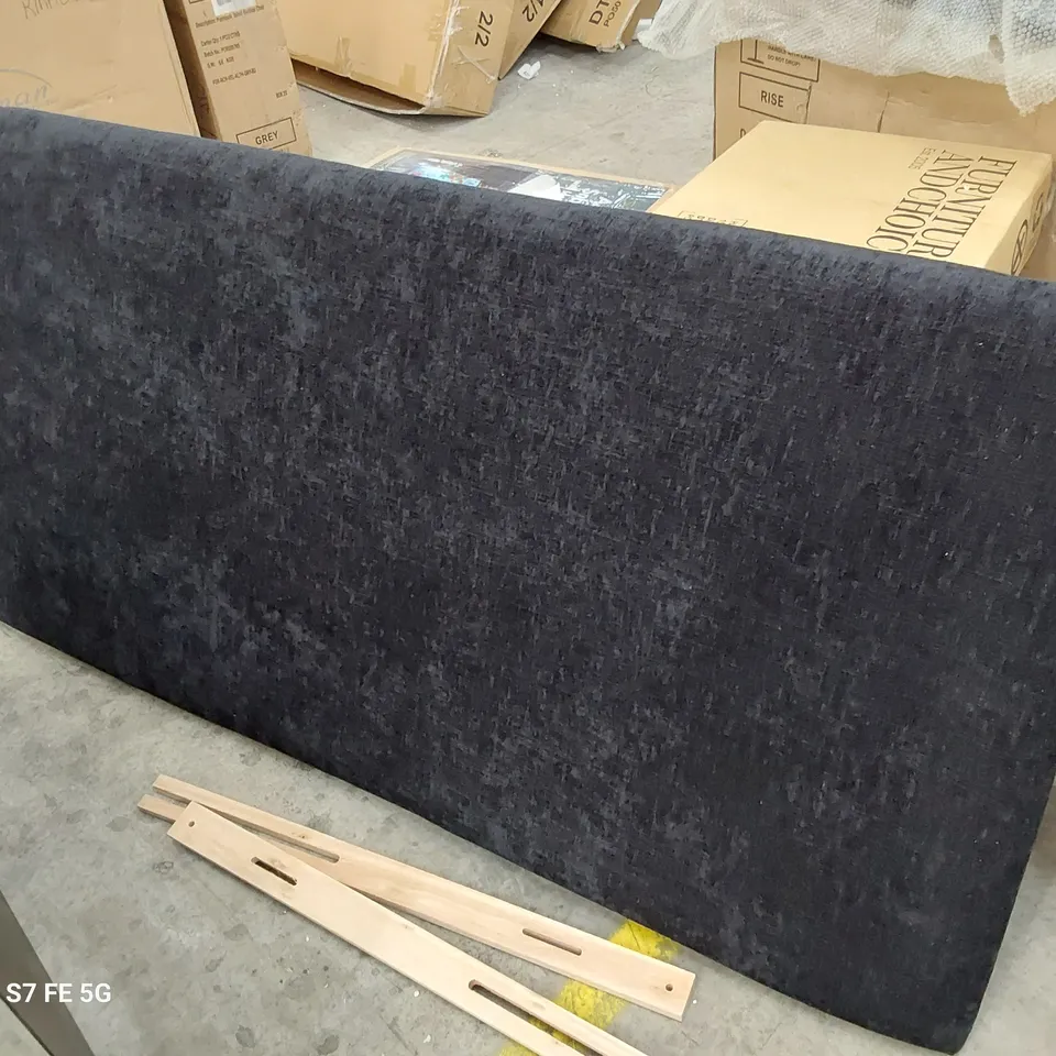DESIGNER 5' KINGSIZE HEADBOARD BLACK FABRIC 