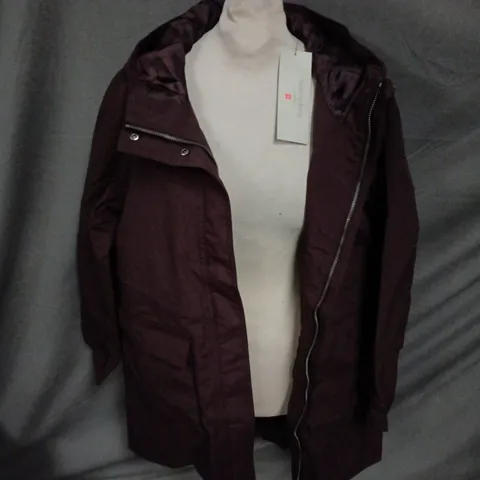 SWEATY BETTY LONDON STRIDE WATERPROOF PARKA  – SIZE M – SABLE BROWN
