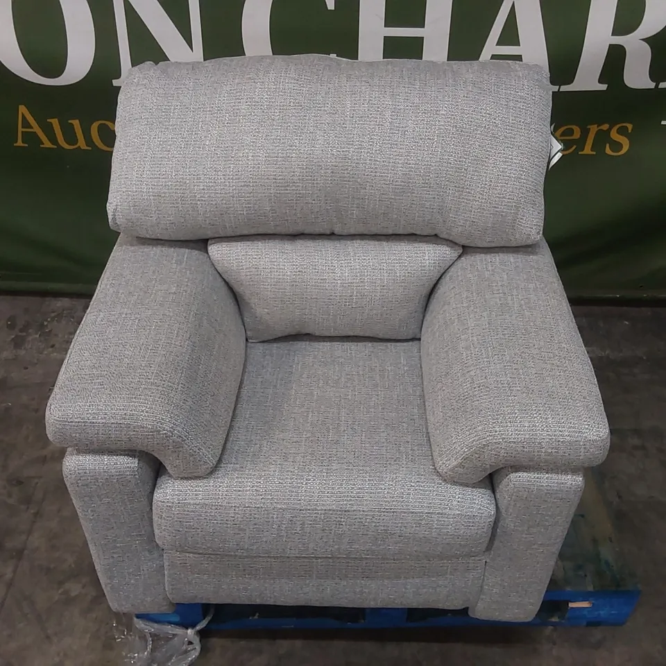 QUALITY DESIGNER HOUSTON FABRIC UPHOLSTERED ARMCHAIR