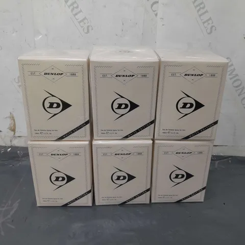 6X DUNLOP EAU DE TOILETTE SPRAY FOR HIM WHITE EDITION 100ML