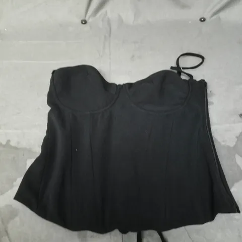 MARS THE LABEL BLACK BUSTIER TOP SIZE 14 