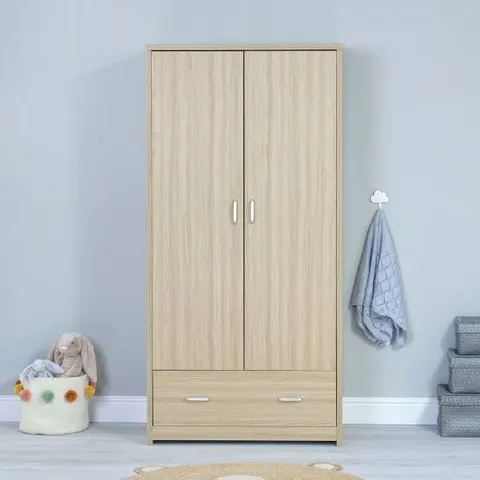 BOXED BABYMORE LUNO/VENI WARDROBE - OAK (3 BOXES)