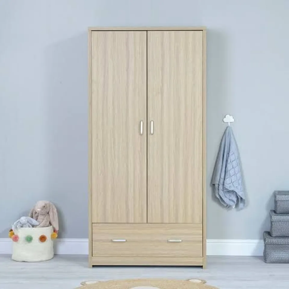BOXED BABYMORE LUNO/VENI WARDROBE - OAK (3 BOXES)