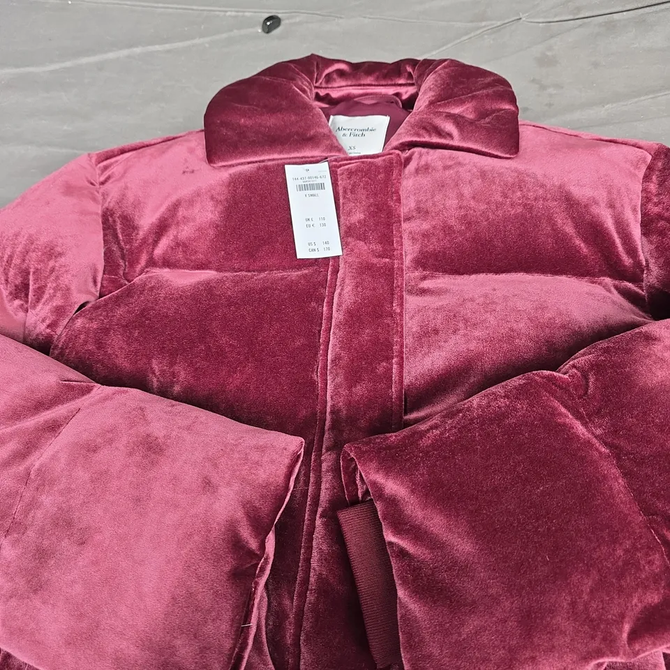 ABERCROMBIE AND FITCH SUEDE PADDED COAT - SIZE XS