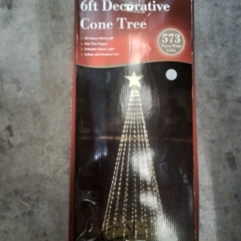 CHRISTMAS WORKSHOP 6FT DECORATIVE CONE TREE 