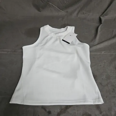 NIKE WOMENS TENNIS DRI-FIT TANK IN WHITE SIZE S