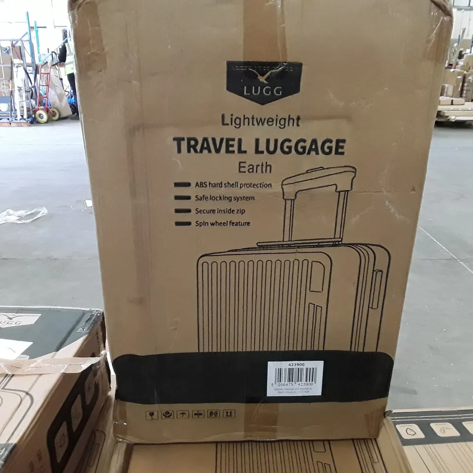 BOXED LUGG LIGHT WEIGHT TRAVEL LUGGAGE SUITCASE - EARTH