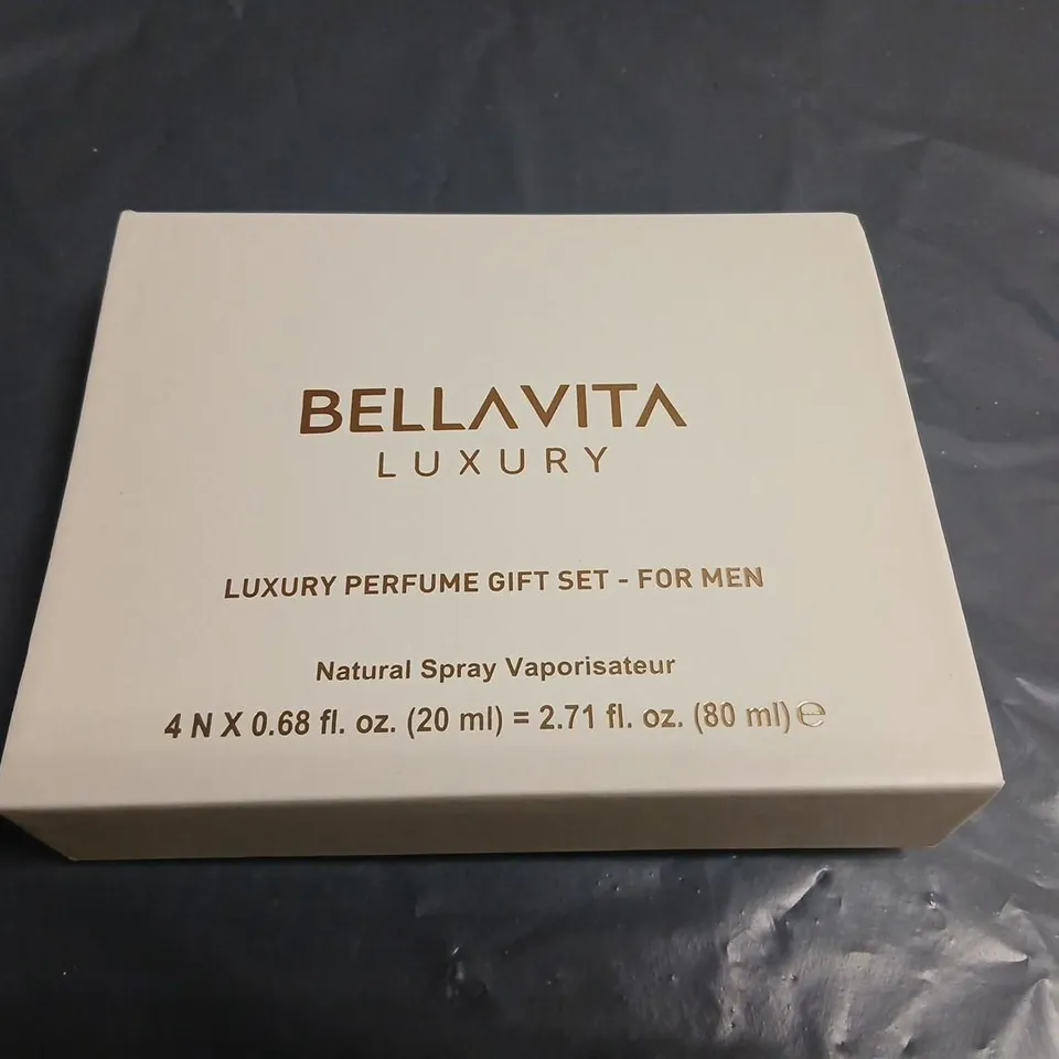 BOXED BELLAVITA LUXURY PERFUME GIFT SET FOR MEN 4 X 20ML